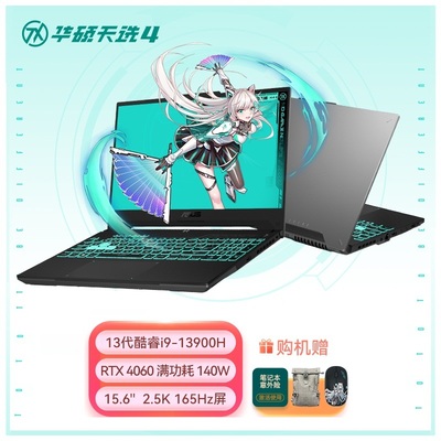 天选4 13代英特尔酷睿i9 15.6英寸电竞游戏笔记本电脑 灰色